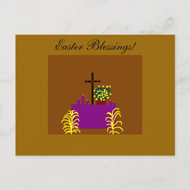 Festiva Postal de las bendiciones de Pascua (Anverso)