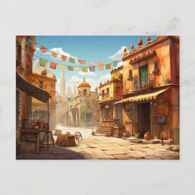 Festiva Postal de las calles de México (Anverso)