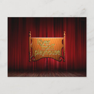 Festiva postal de logotipo de lujo