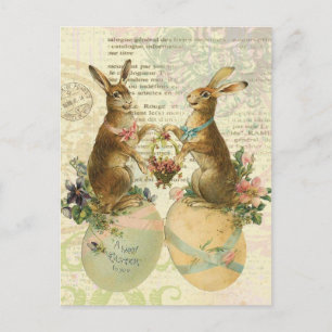 Festiva Postal de los conejitos de pascua del francés del