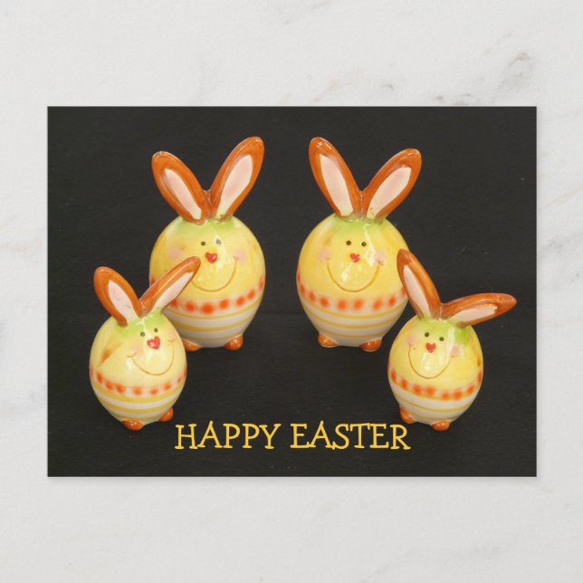Festiva Postal de los conejos de Pascua (Anverso)