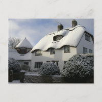postal de los navidades: cabañas inglesas en la ni
