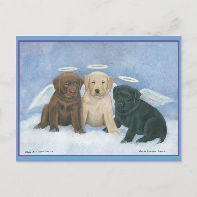 Festiva Postal de los Navidades de Angels Labbies (Anverso)