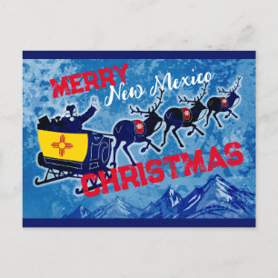 Festiva postal de los Navidades de la bandera de México