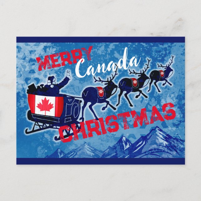 Festiva postal de los Navidades de Merry Canada (Anverso)