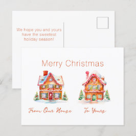 Festiva Postal de los Navidades "De nuestra casa" con pan 