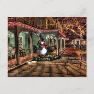 Festiva postal de los navidades de snowman