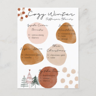 Festiva Postal de mezcla de difusor de invierno acogedor