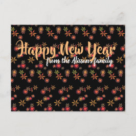 Festiva postal de moda personalizada de Año Nuevo