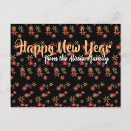 Festiva postal de moda personalizada de Año Nuevo