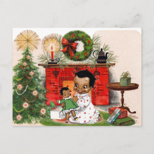 Festiva Postal de Navidades afroamericanos