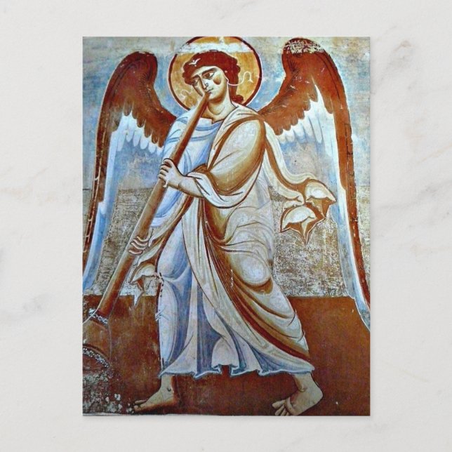 Festiva Postal de Navidades de ángel (Anverso)