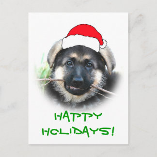 Festiva Postal de Navidades de cachorros
