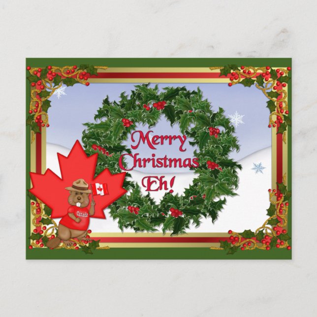 Festiva Postal de Navidades de Canadá (Anverso)