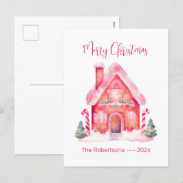 Festiva Postal de Navidades de la Casa Rosa Gingerbread