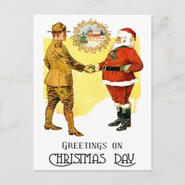 Festiva Postal de Navidades de la Primera Guerra Mundial d (Anverso)
