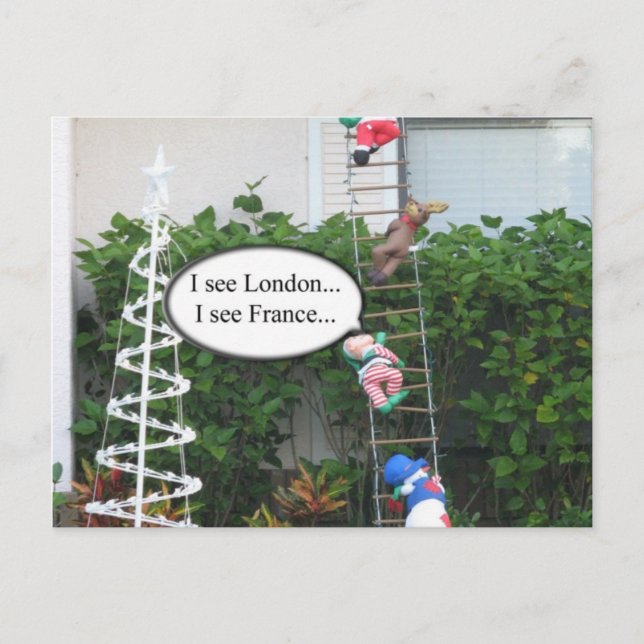 Festiva Postal de Navidades de Mischief Elf (Anverso)