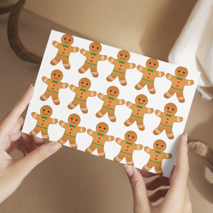 Festiva postal de Navidades de PATRÓN DE HOMBRES DE GINGER