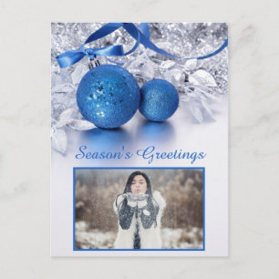 Festiva postal de Navidades de texto de su personalizado d