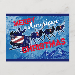 Festiva Postal de Navidades estadounidenses merry
