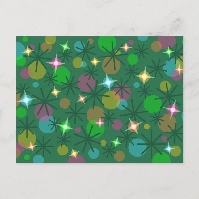 Festiva postal de navidades Luces (Anverso)