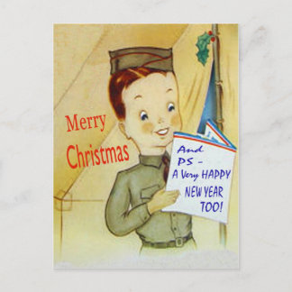 Festiva Postal de Navidades militares del ejército de la é