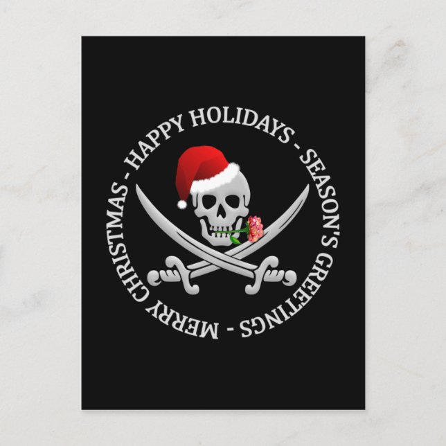 Festiva Postal de Navidades piratas - personalizar (Anverso)