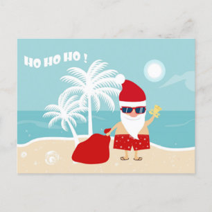 Festiva postal de Navidades tropicales