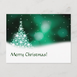 Festiva postal de Navidades verdes