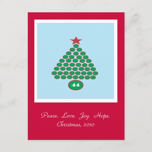 Festiva Postal de Obama 44 Navidades (Anverso)