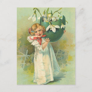 Festiva Postal de Pascua del vintage