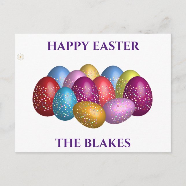 Festiva Postal de Pascua personalizada. (Anverso)