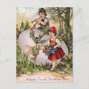 Festiva Postal de Pascua Vintage