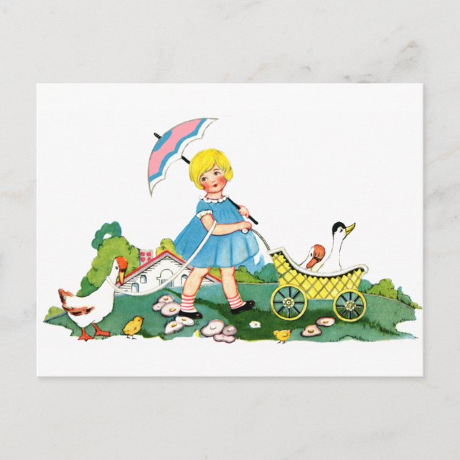 Festiva Postal de Pascua Vintage (Anverso)