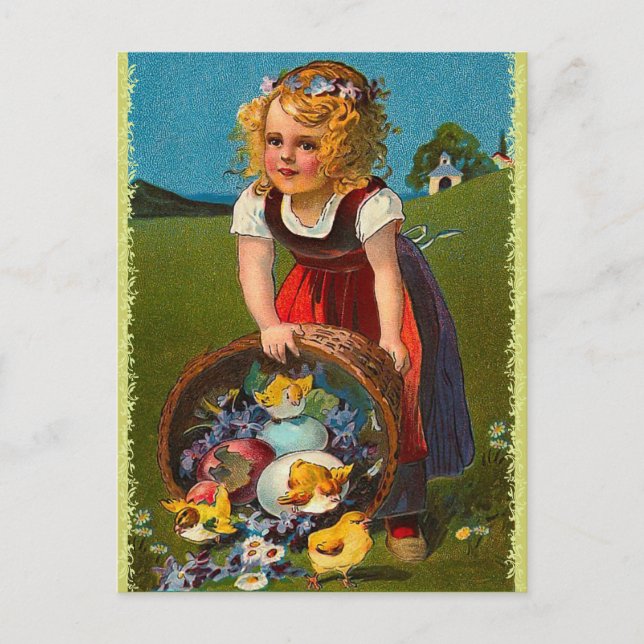 Festiva Postal de Pascua Vintage (Anverso)
