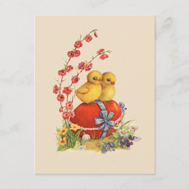 Festiva Postal de Pascua Vintage (Anverso)