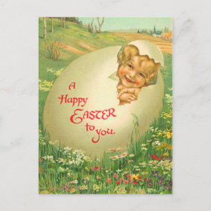 Festiva Postal de Pascua Vintage