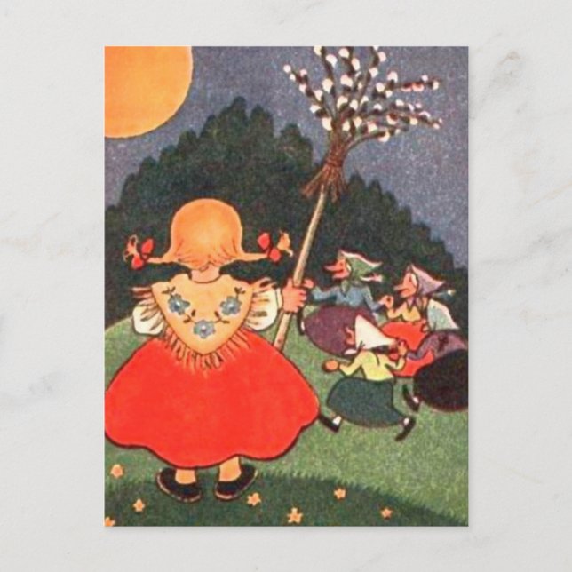 Festiva Postal de Pascua Vintage (Anverso)