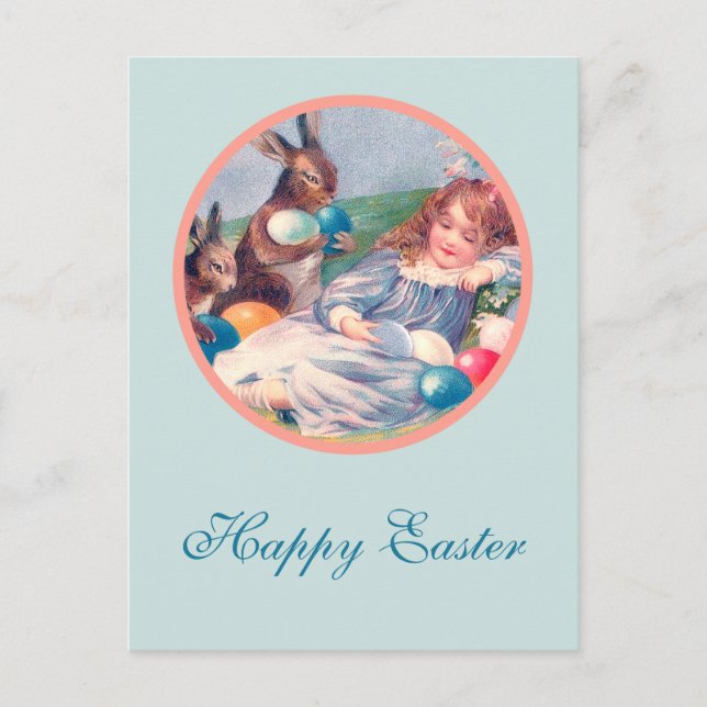 Festiva Postal de Pascua Vintage (Anverso)