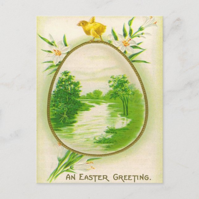 Festiva Postal de Pascua Vintage (Anverso)