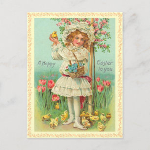 Festiva Postal de Pascua Vintage
