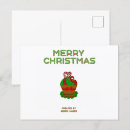 Festiva Postal de pastelería para navidades