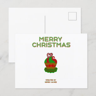 Festiva Postal de pastelería para navidades