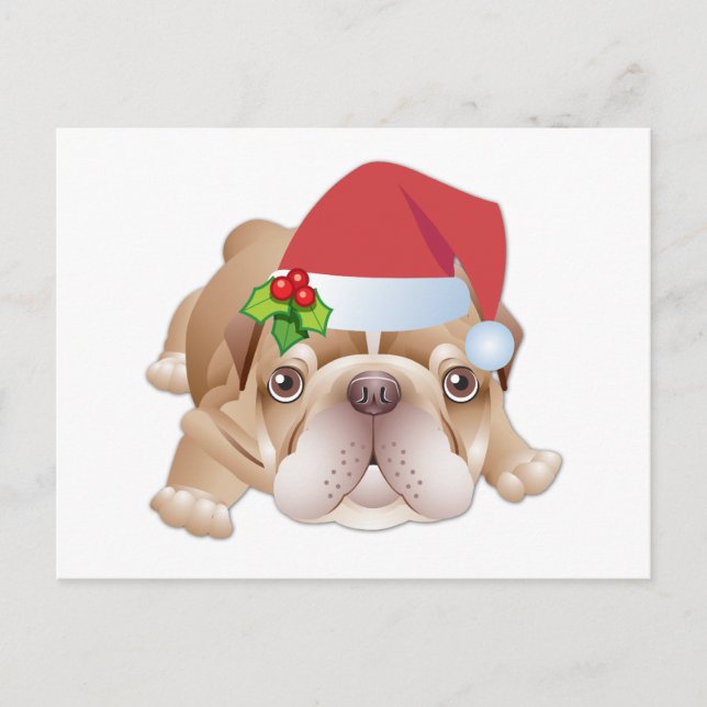 Festiva Postal de perro de navidades (Anverso)