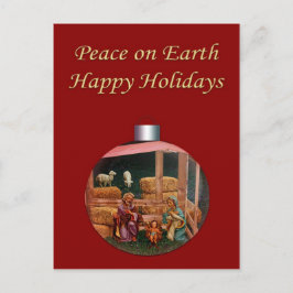 Festiva Postal de Personalizable de la escena de la Nativi