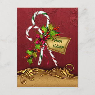 Festiva Postal de personalizado Candy Cane Navidades