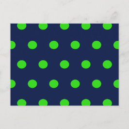 Festiva Postal de punto de polka (azul de la marina y verd