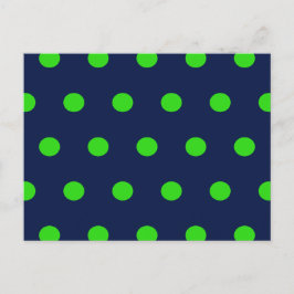 Festiva Postal de punto de polka (azul de la marina y verd