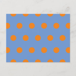 Festiva Postal de punto de polka (Denim Blue & Naranja)