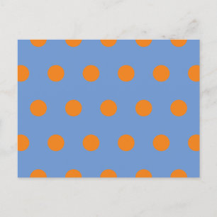 Festiva Postal de punto de polka (Denim Blue & Naranja)